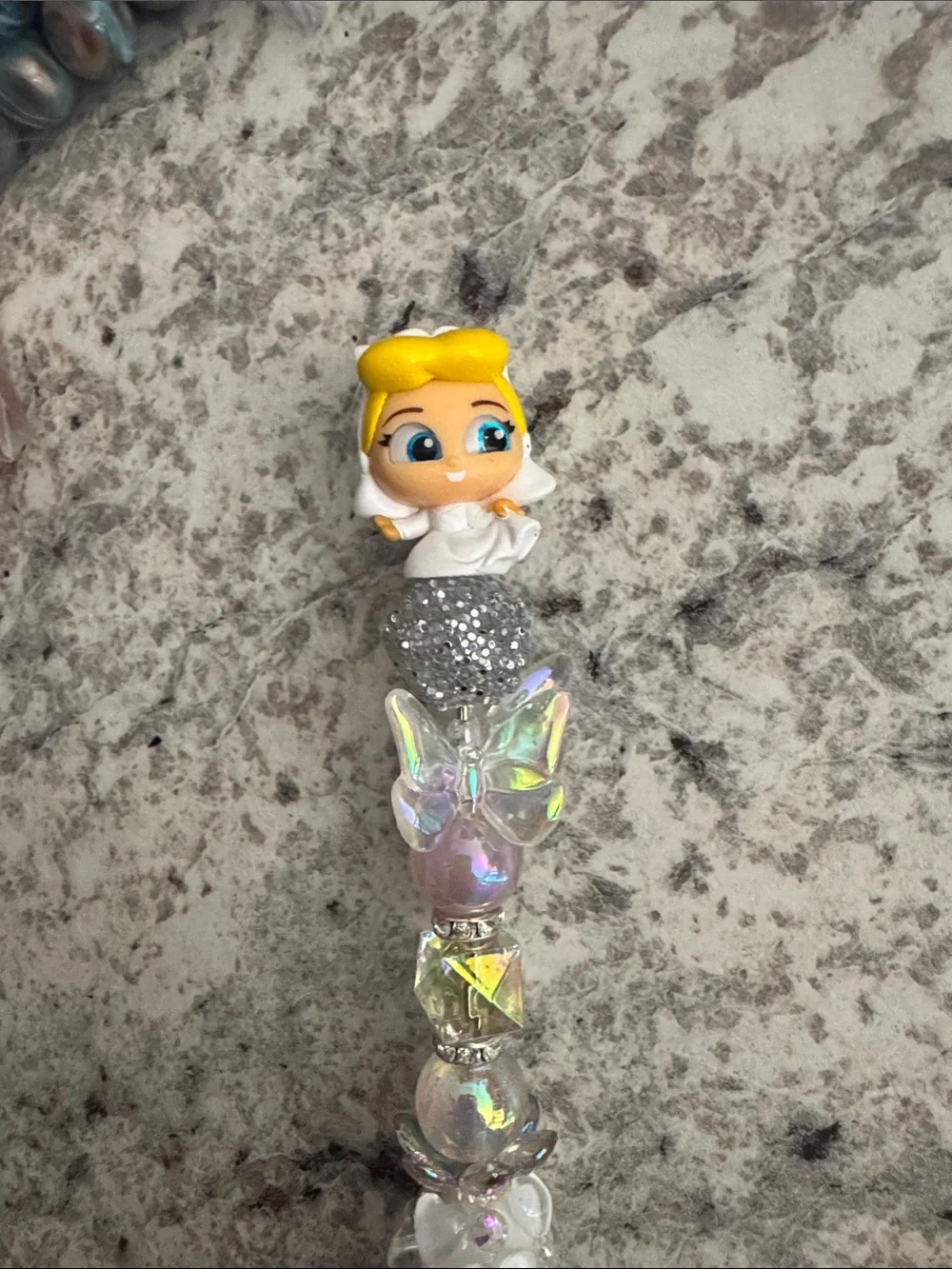 NWOT Disney Doorables Wedding Cinderella Beaded Pen Handmade by Me